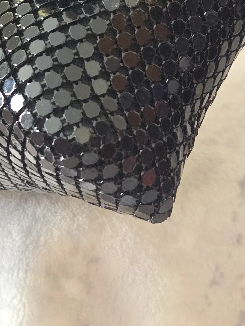 Metal Mesh Clutch Crossbody Black Gold Silver Vintage Style Evening Bag
